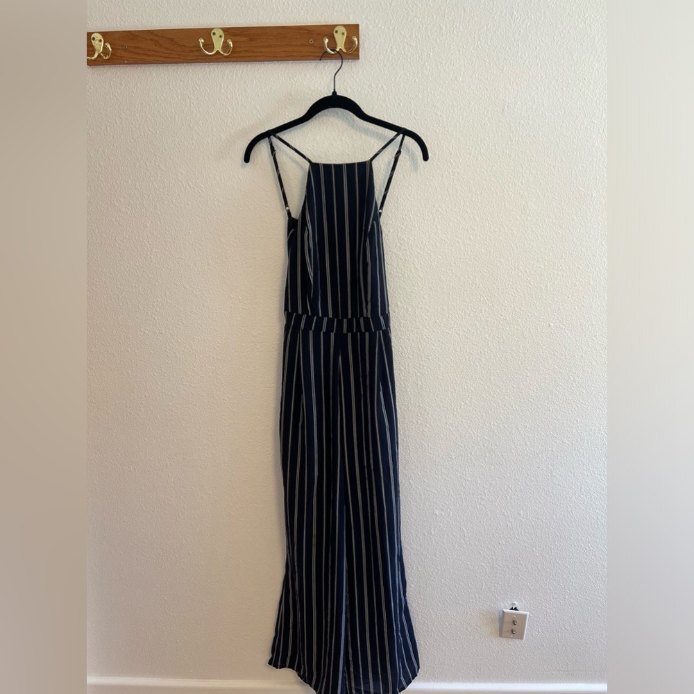 Navy stripped jumpsuit
